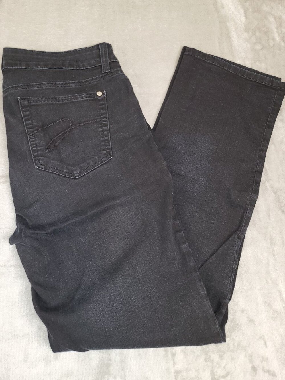 Miraclebody Black Straight Jeans Women Size 8 Stretch Mid Rise Classic Dark Wash